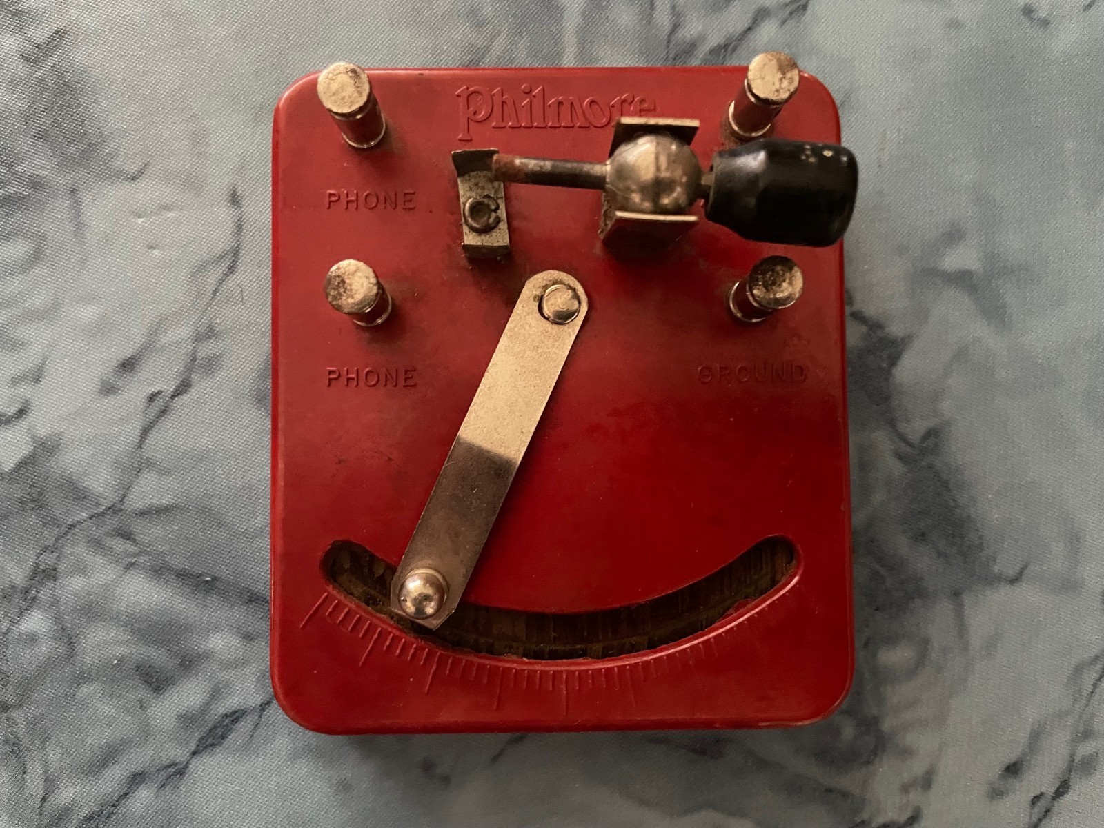 Vtg. 40'S-50'S PHILMORE LITTLE WONDER Crystal RADIO RECEIVING, no CRYSTAL, PARTS