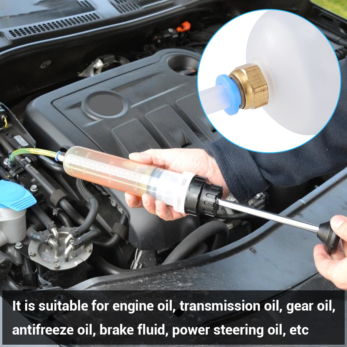 Fluid Extraction Filling Syringe Transfer Liquid Pump Oil Extractor Automotive