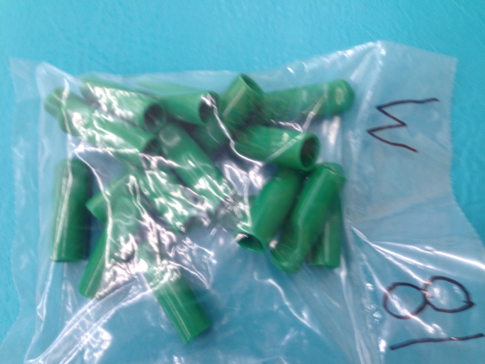 1/2" Rubber Bolt Cap Protectors Rod Tube Thread Finger Tip Pull 18 Cover Green