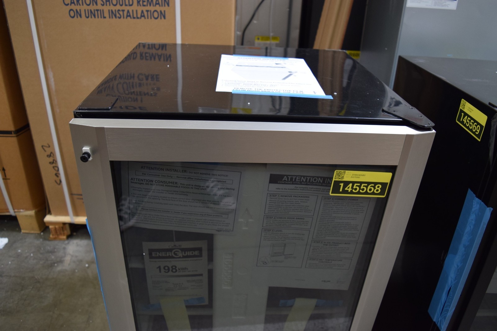 GE Monogram ZDBR240NBS 24" Stainless Built-In Beverage Center NOB #145568 MPA