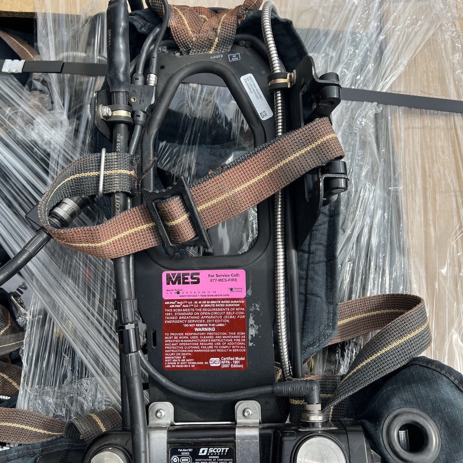 Quantity of 18 Scott NXG7 Pressure-Demand Self Contained Breathing Apparatus