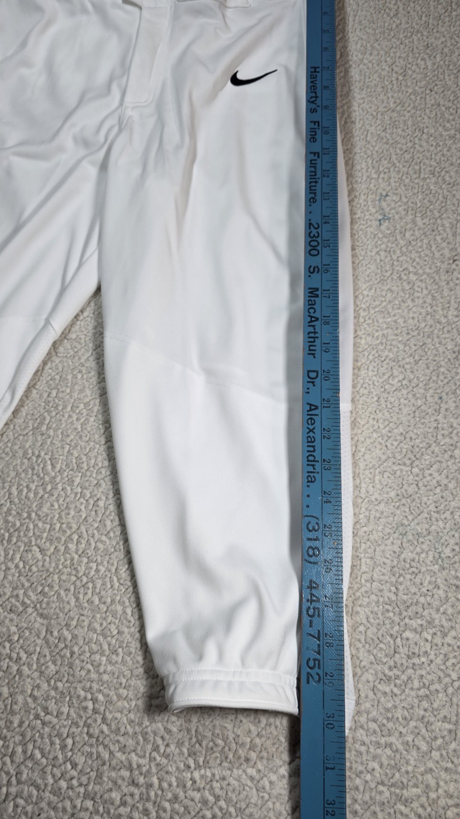 New NWT Nike Vapor Select Baseball Pants Team White Size Mens Small BQ6432-100