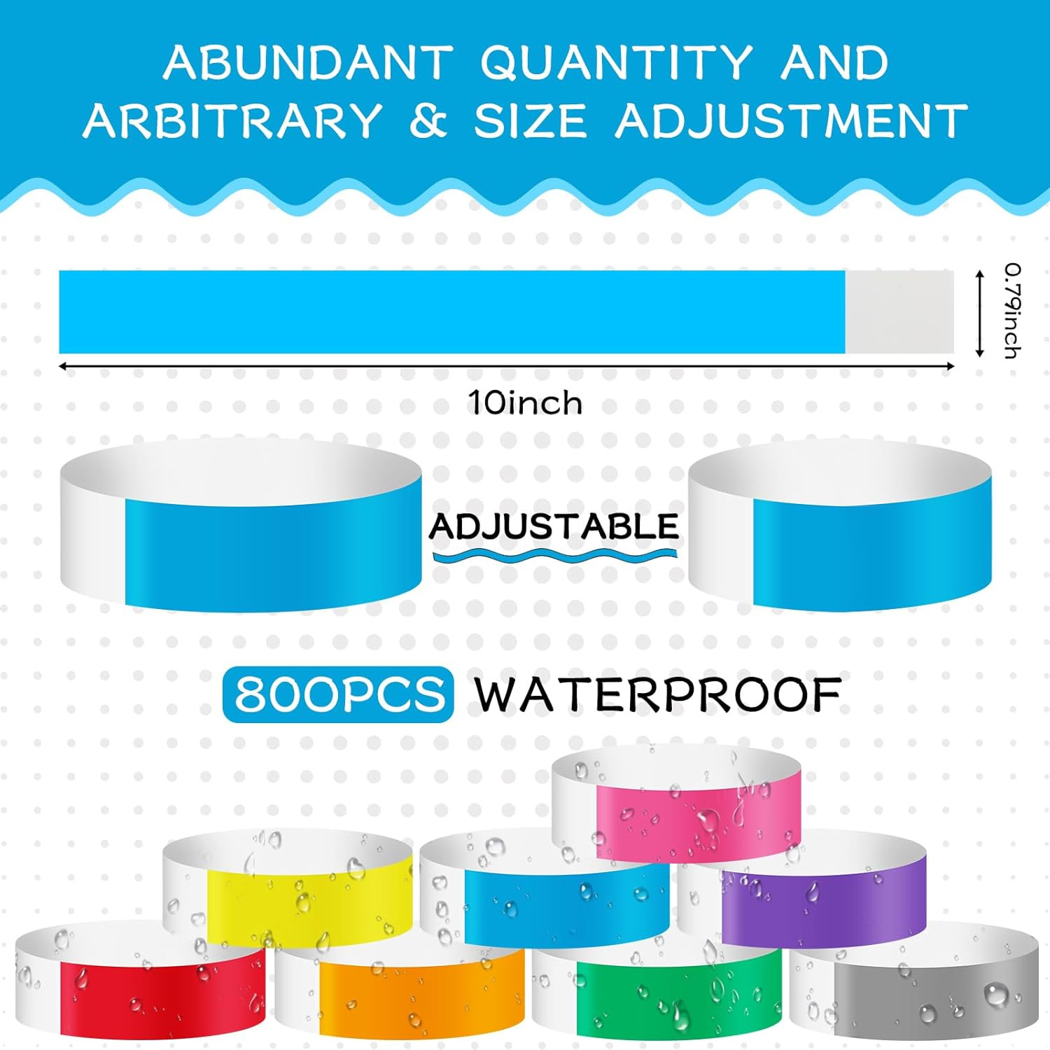 800 Colorful Wristbands for Events - Paper Bracelets for All Occasions