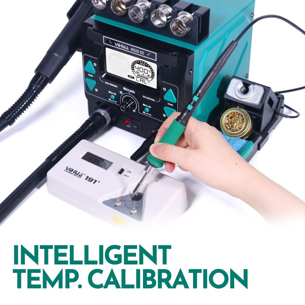 YIHUA 992D-III Precision Rework Station 1220W Hot Air Gun Microscope Soldering