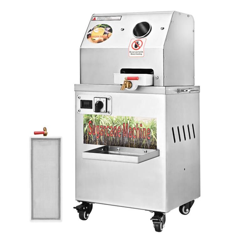 Electric Ginger Sugar Cane Juicer Press Machine 110V Stainless Steel Extractor