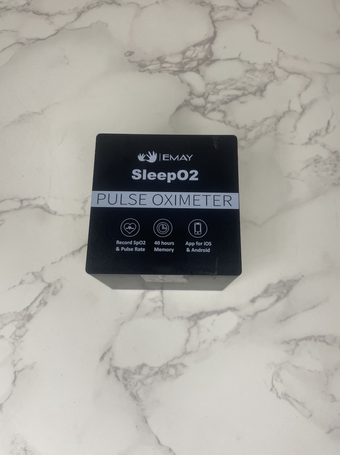 EMAY SleepO2 Wrist Recording Pulse Oximeter Oxygen Monitor Tracking - Black