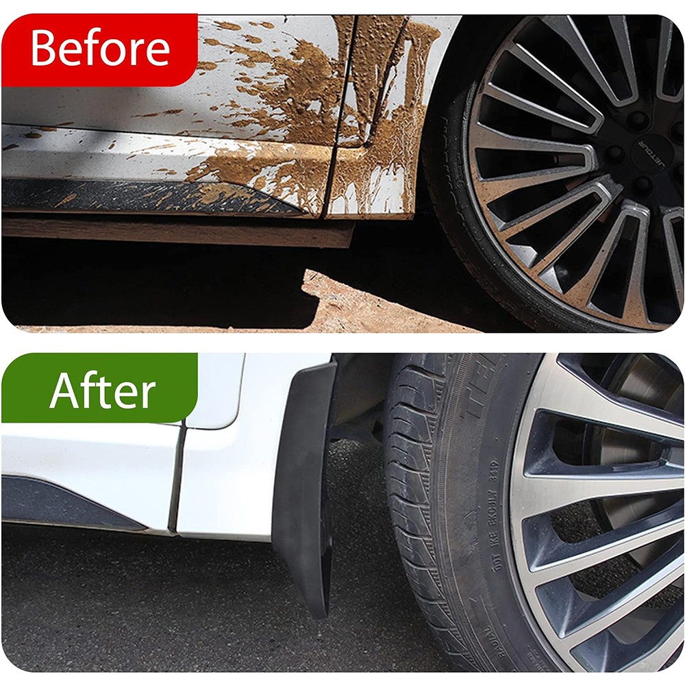 4PCS Mud Flaps for Car Universal Splash Guard PP Mudguards Fits Most Vehicles ZU