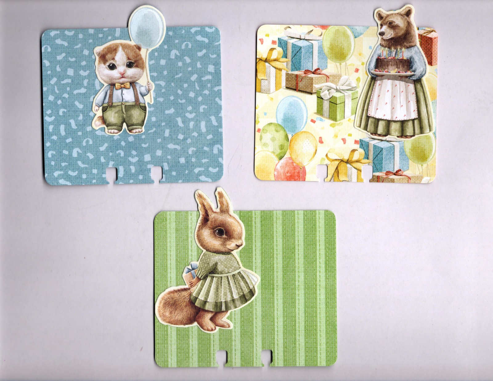 Graphic45 HIP HIP HOORAY! #1 (6pk) MEMORYDEX/ROLODEX CARDS Double-Sided HANDMADE