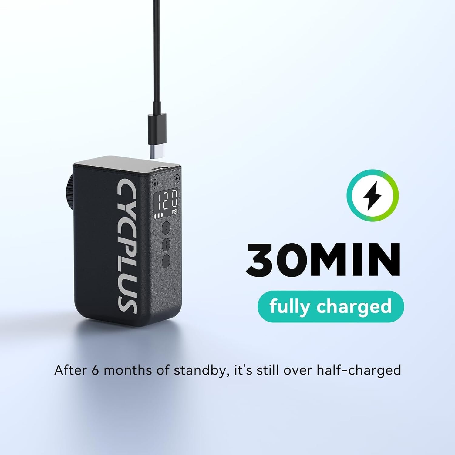 CYCPLUS AS2 Pro 120PSI Mini Bike Pump with Gauge - 2025 Updated Version