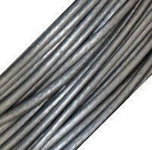 UnCommon Artistry Genuine Leather Smooth Round Cord 5 Yds  (Metallic Gray, 1mm)