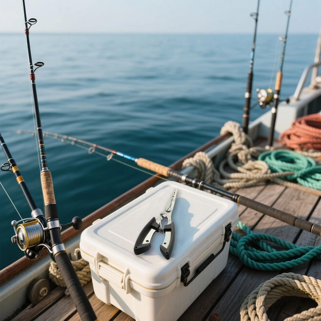 2PCS Stainless Steel Fishing Pliers with Lanyard, HIA Nose Pliers Fishing Hook R