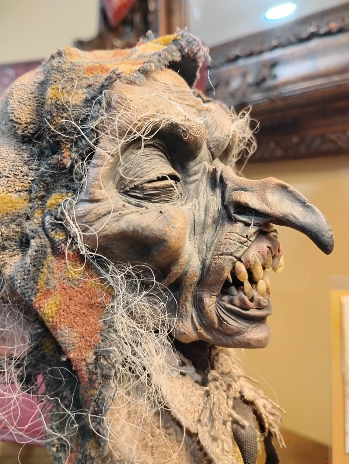 Goblin Mummified Severed Head Handmade Sculpture by Spanish Artist Moise Espina