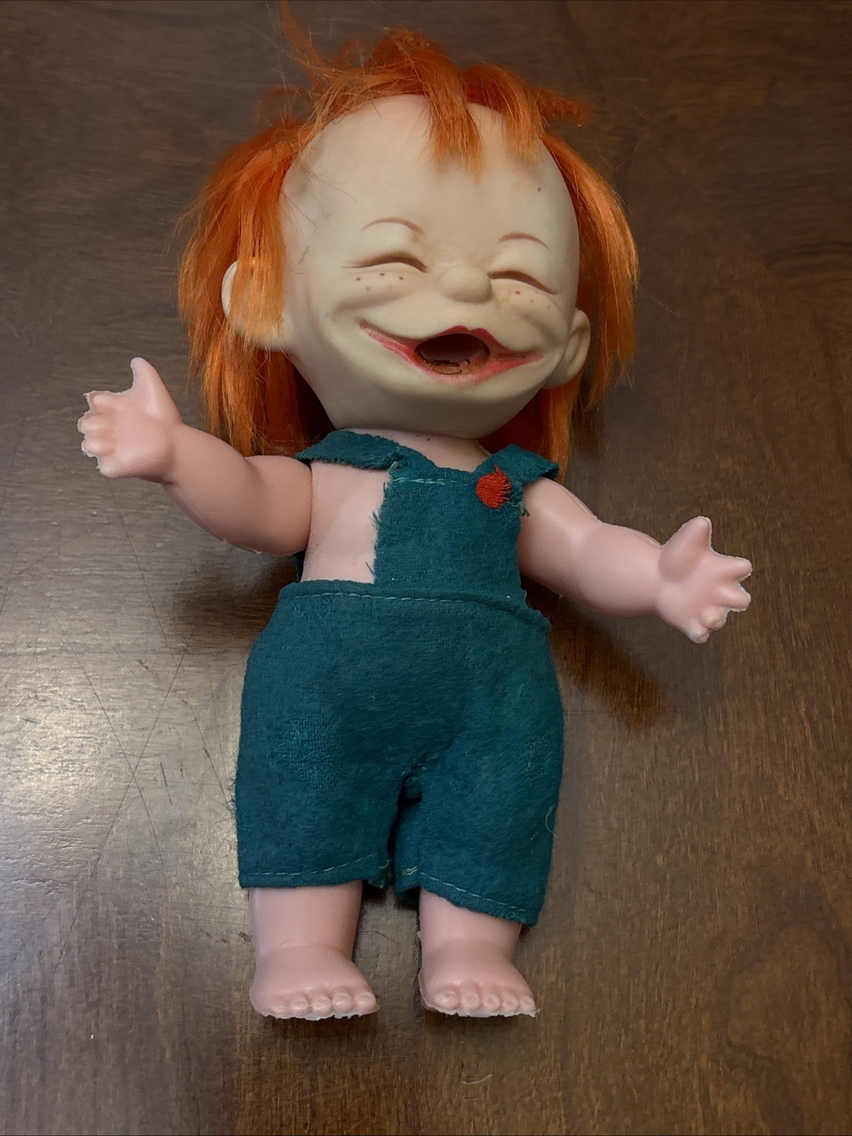 Vintage 1960s Brat Doll Toy Redhead Ginger 7” Figure Creepy Ugly Naughty