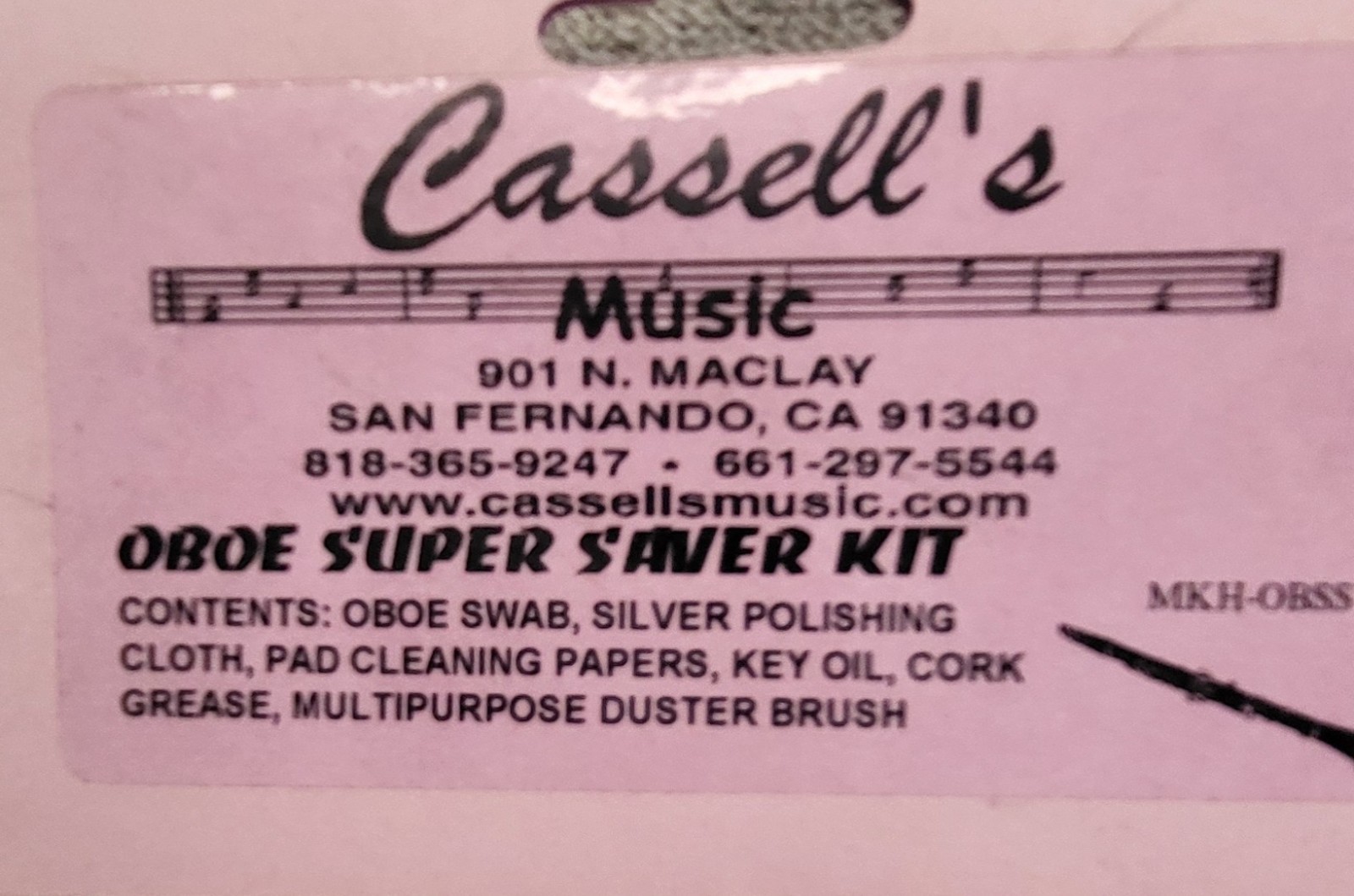 Oboe Care / Maintenance Kit Brand New by Players Music Great Price!!