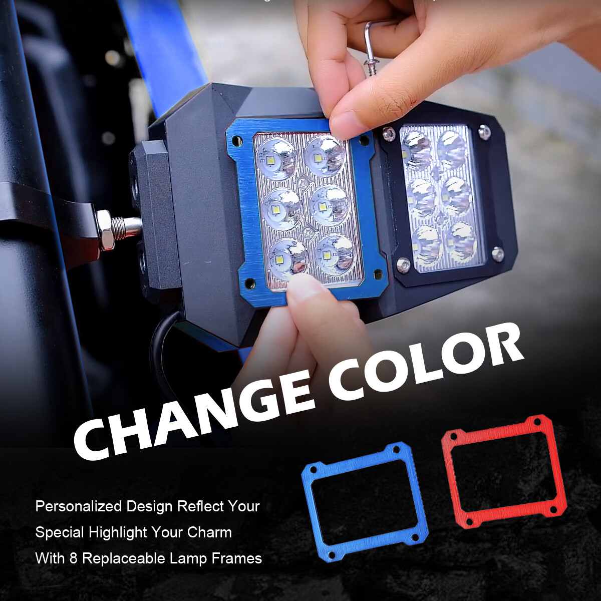 2PCS UTV Side Rear View Mirrors w/ Light for Polaris RZR 900 XP 1000 CAN-AM X3