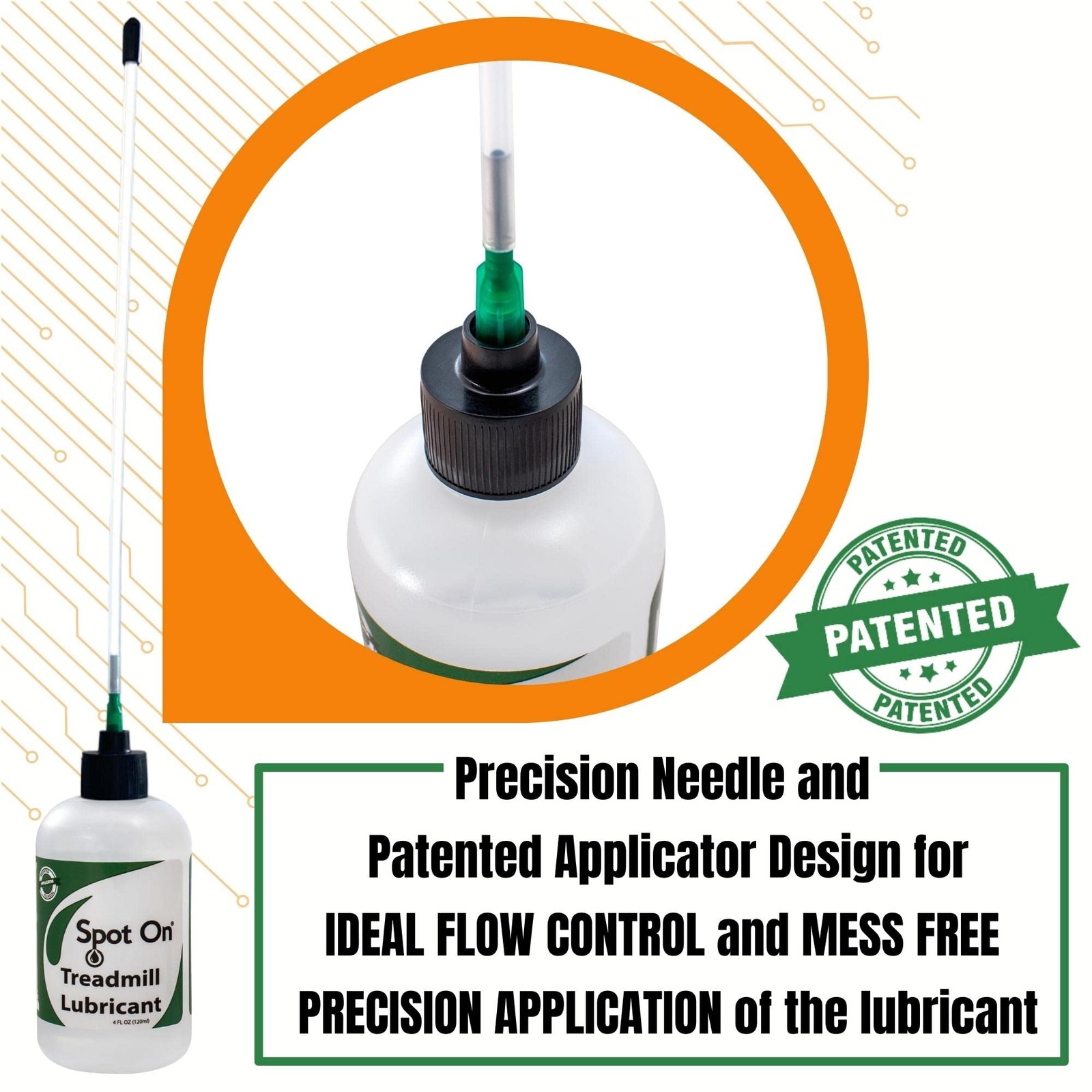 Premium Treadmill Belt Lubricant - Made in The USA - Patented 4 ounce, clear