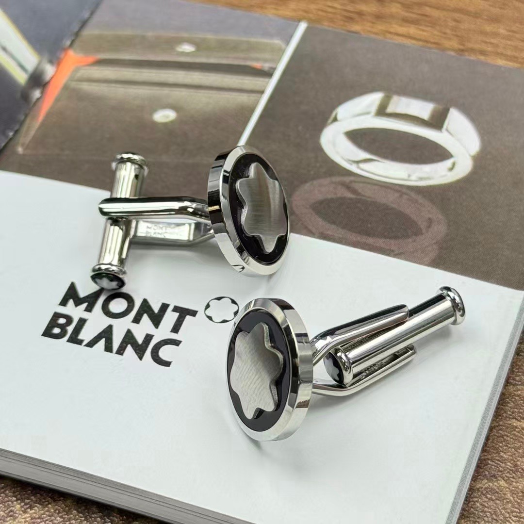 Montblanc Star Round Cufflinks,Stainless Steel Cufflinks,MB116661 No box