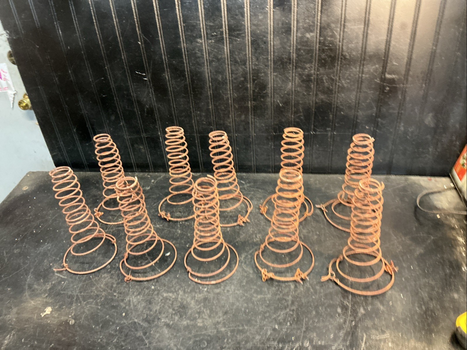 10pc Vintage Rusty Tornado Steel Furniture Bed Springs Lg 9in Size Free Shipping