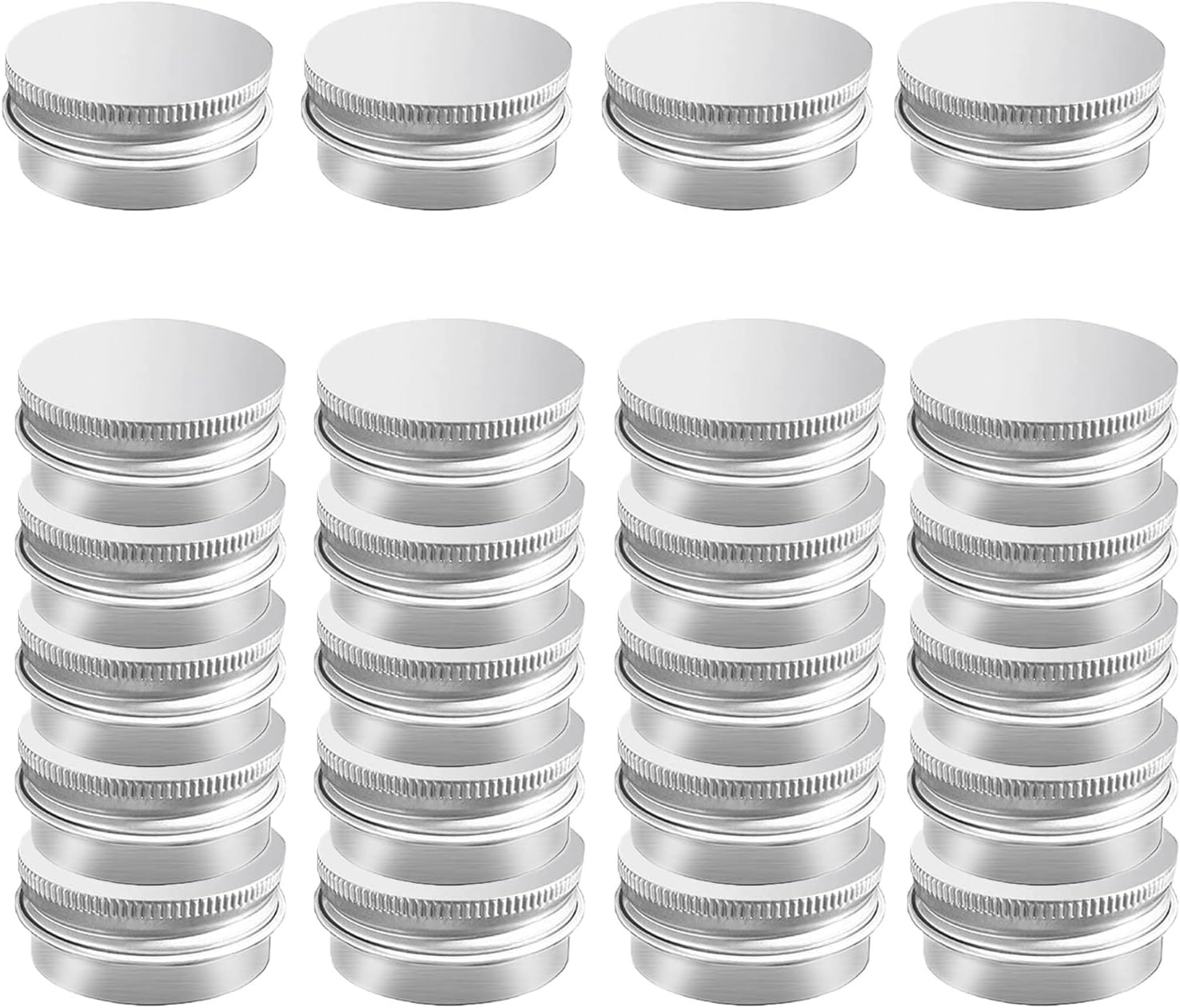 1oz 30ml Aluminum Tin Container Screw Top Metal Storage Jar