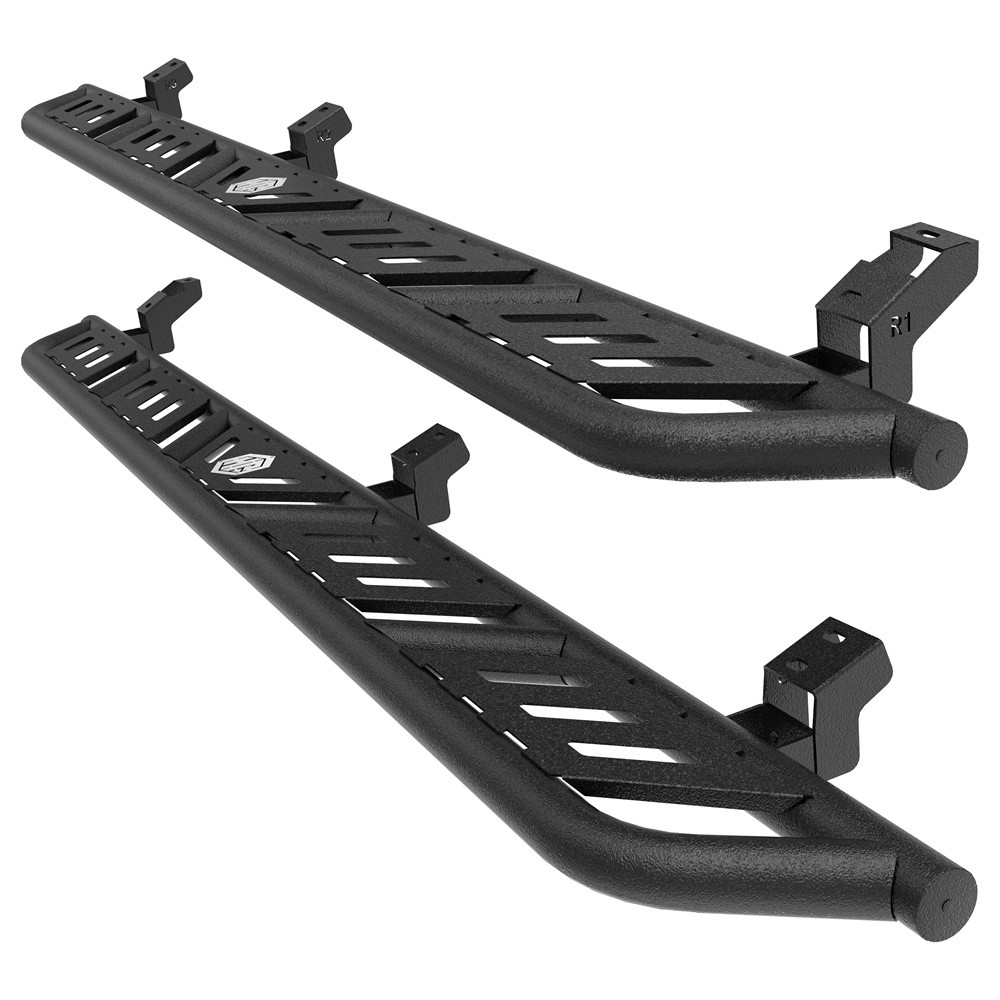 Pair Side Steps Running Boards Slider Rails For 2007-2021 Toyota Tundra CrewMax