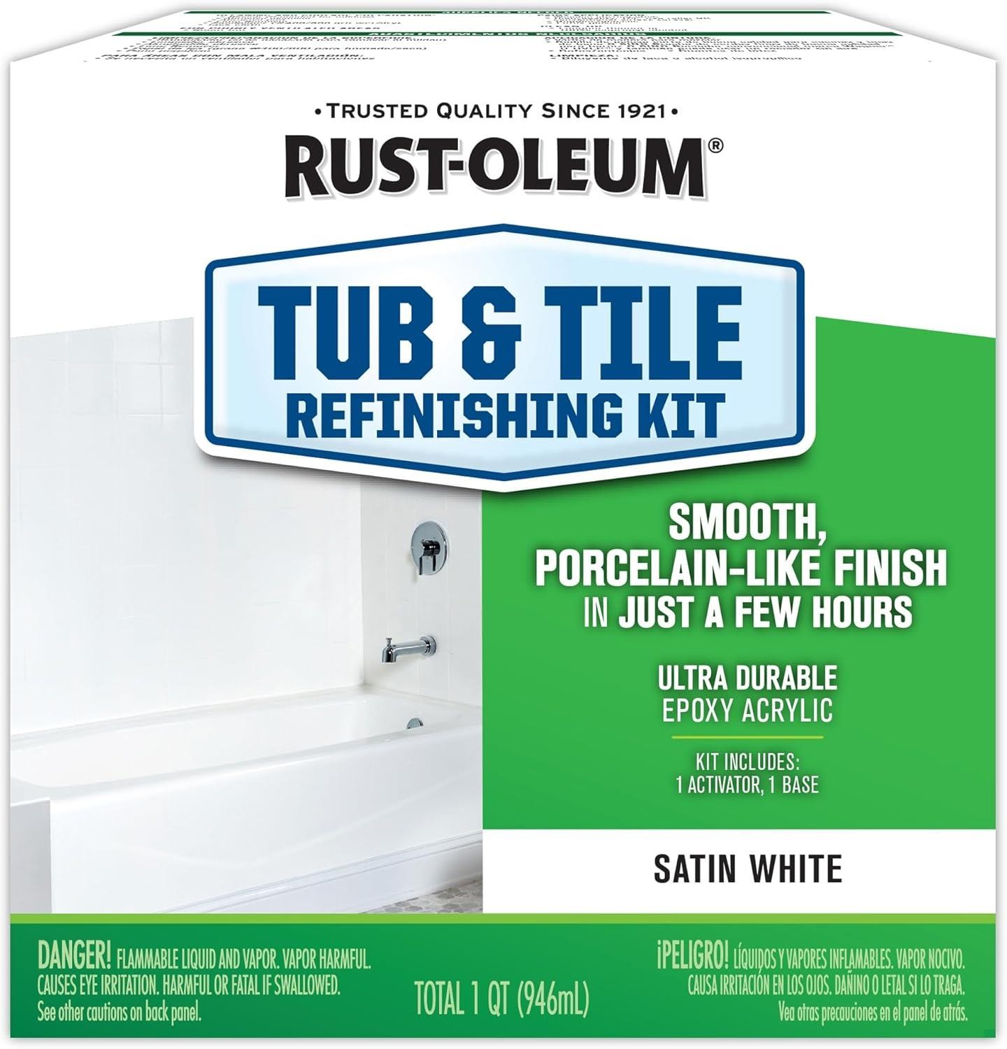 Rust-Oleum Specialty Tub & Tile Refinishing Kit, Satin White- 385279