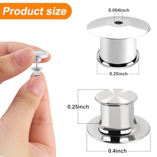 50 Pcs Metal Locking Pin Backs Pin Keepers Clasp Pin Backs Lockung Buckles