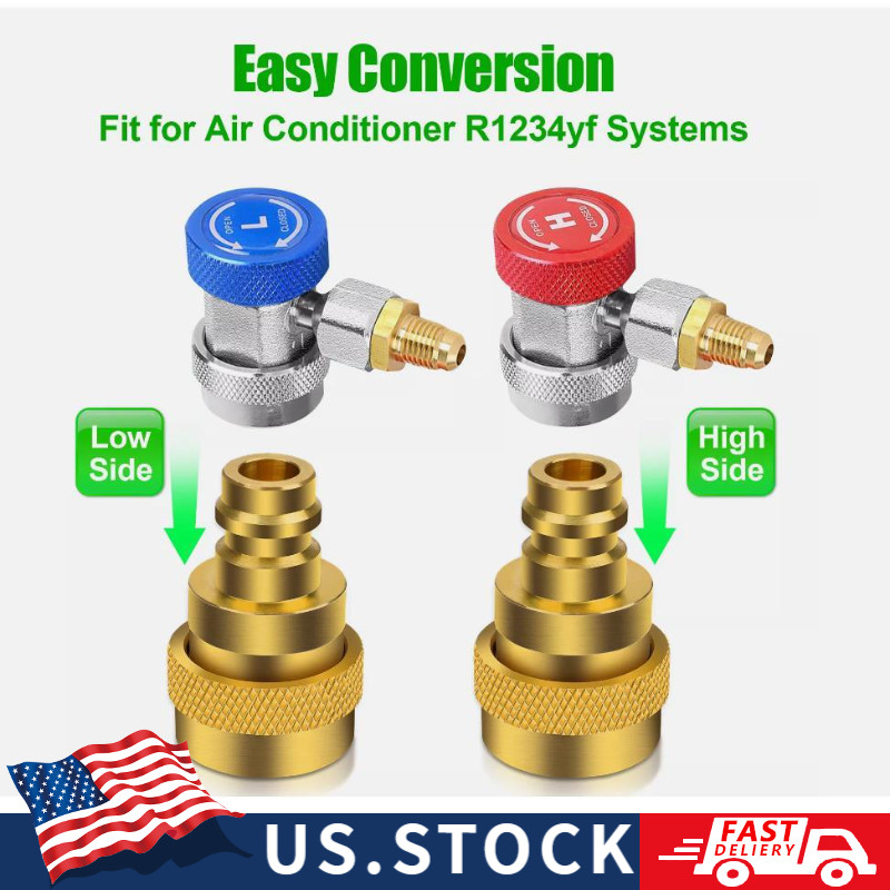Adapter Adjustable High&Low Side Connection R134A To R1234YF Quick Couplers Kit