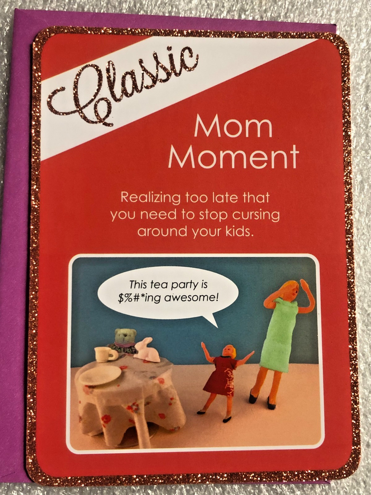 MOTHER'S DAY CARD RECYCLED PAPER GREETINGS "CLASSIC MOM MOMENT REALIZING..."
