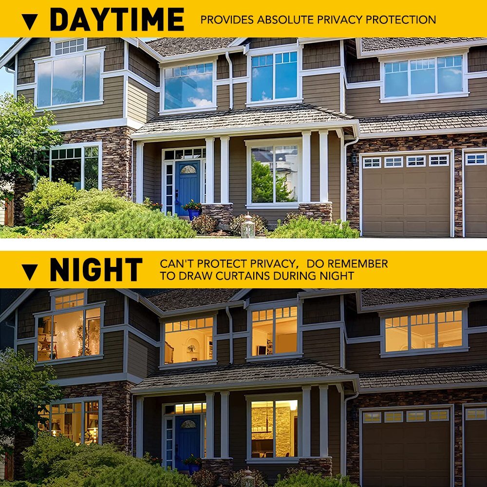 One Way Mirror Window Film Heat UV Reflective Privacy Tint Foil for Home Office