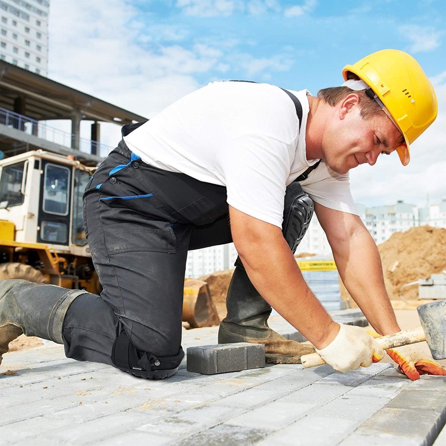 Construction Gel Knee Pads Safety Leg Protectors Work Comfort Pair Professional