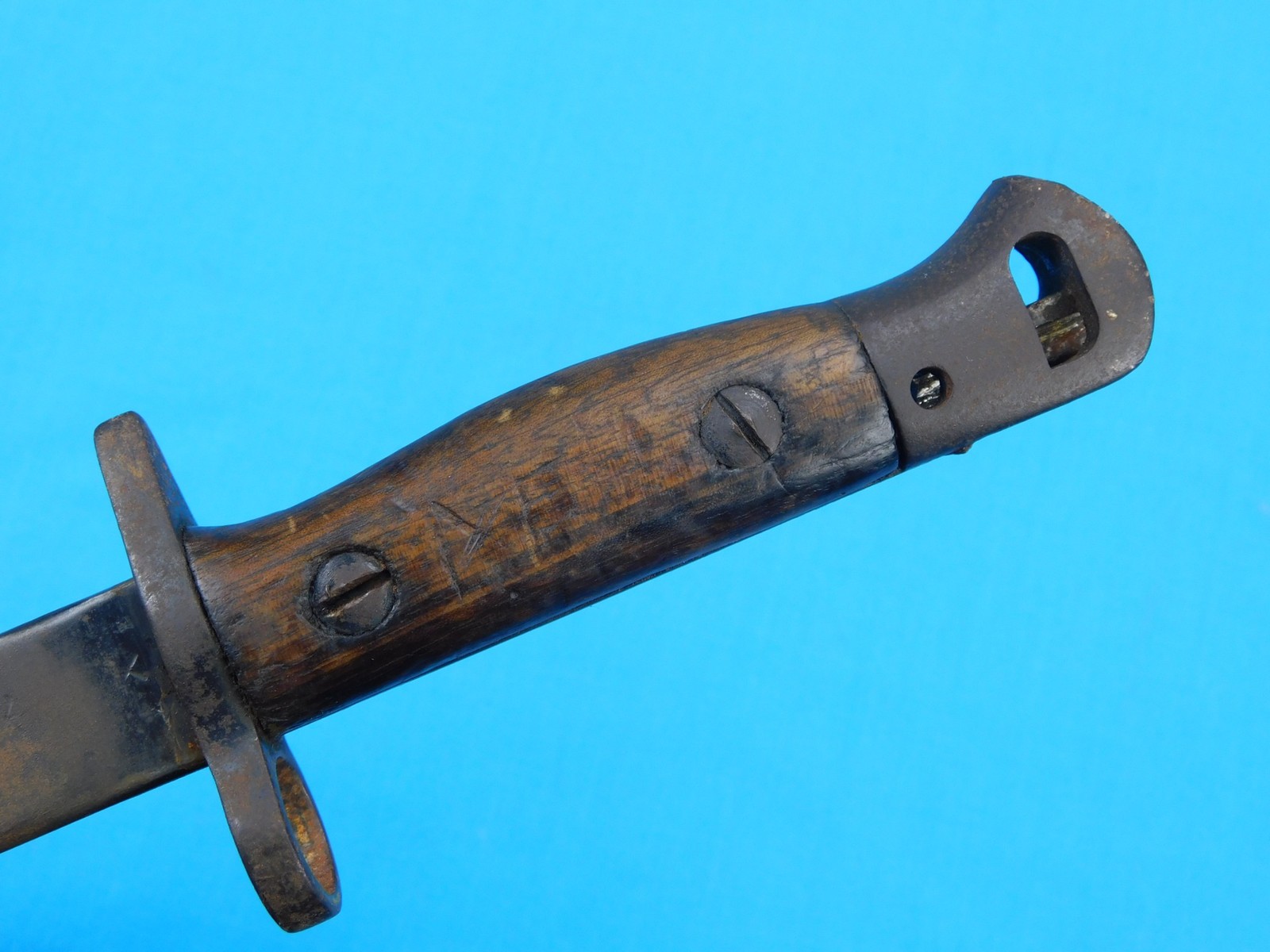 British English WW1 Model 1907 Antique Bayonet Fighting Knife w/ Scabbard