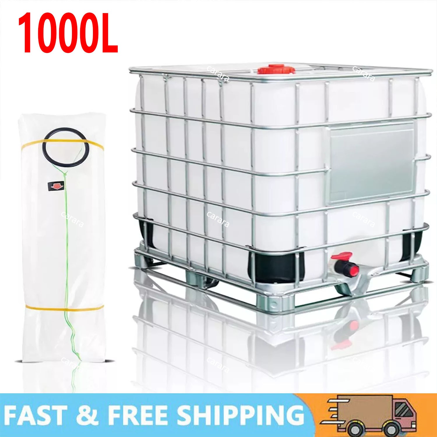 IBC Tote Cove 275 Gallon IBC Water Storage Barrel Liner Bags1000 Liter Rain ....