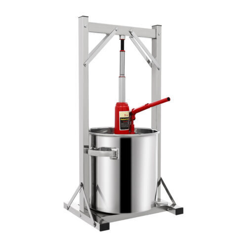 5.8Gal Fruit Wine Press, Manual Stainless Steel Cider Press with Hydraulic Jack