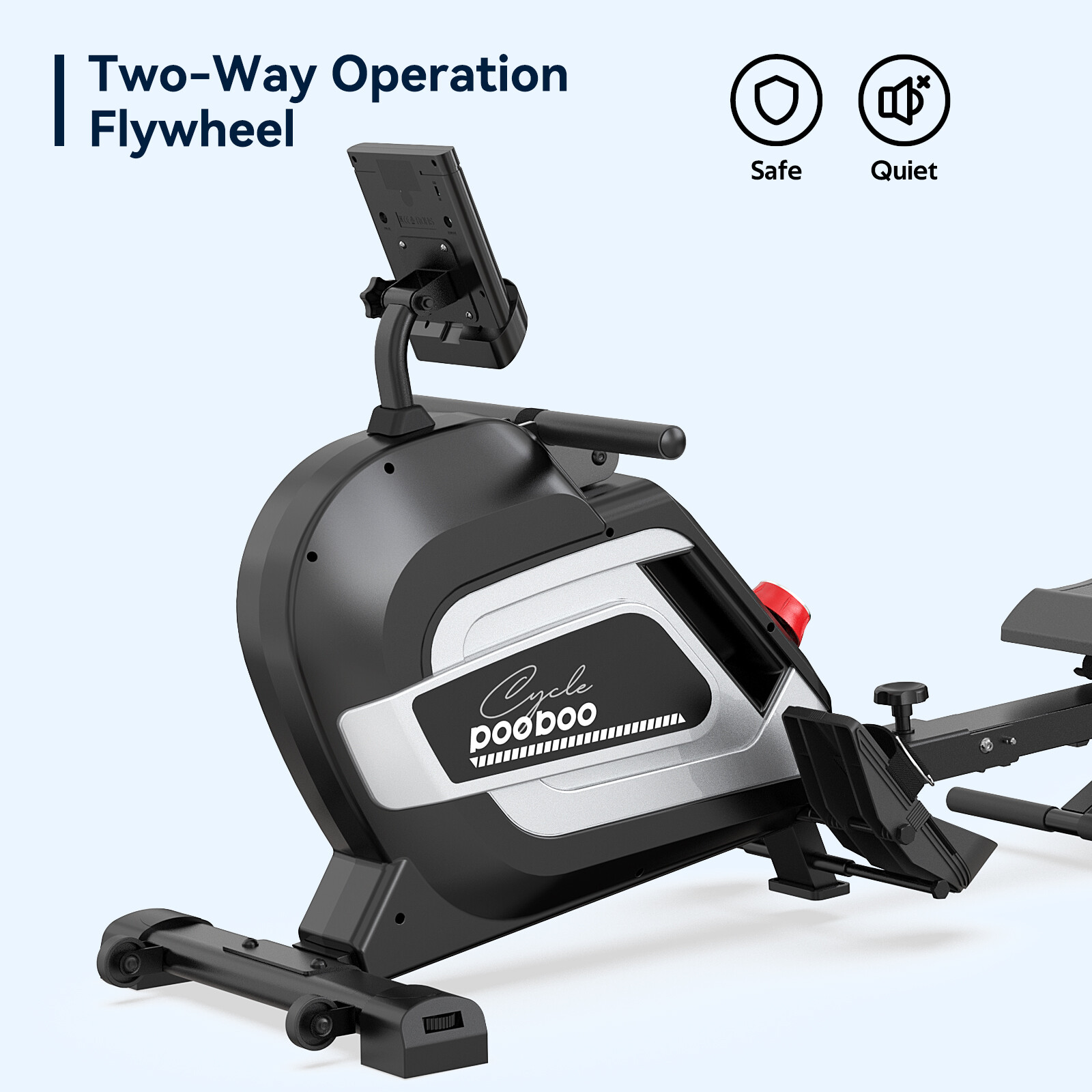 Magnetic Rowing Machine Bluetooth Rower Machine for Home Cardio Training Machine