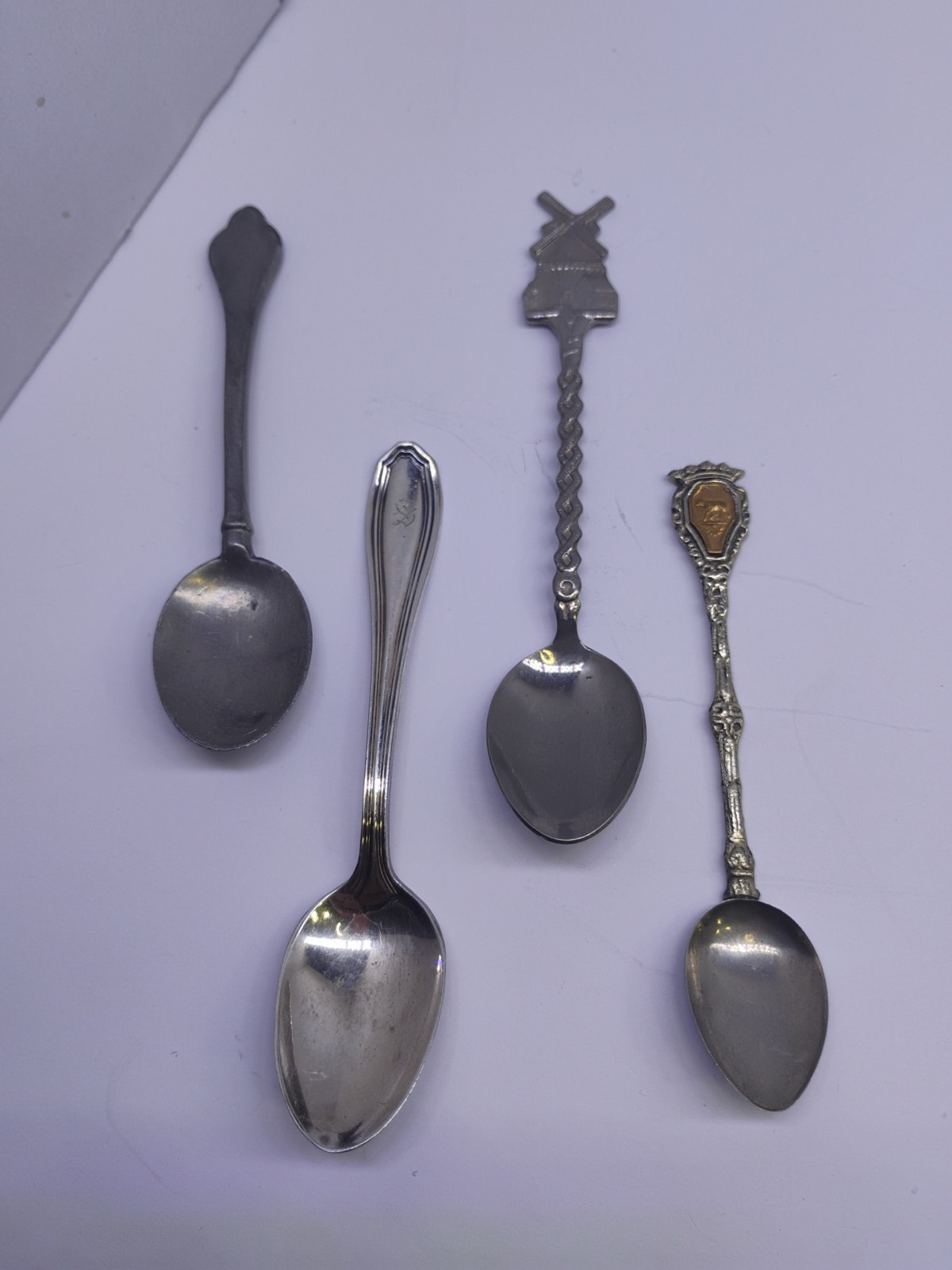 Vtg Figural Ornate Spoons Disney Italy Floral Pewter Silver Plate & More 25