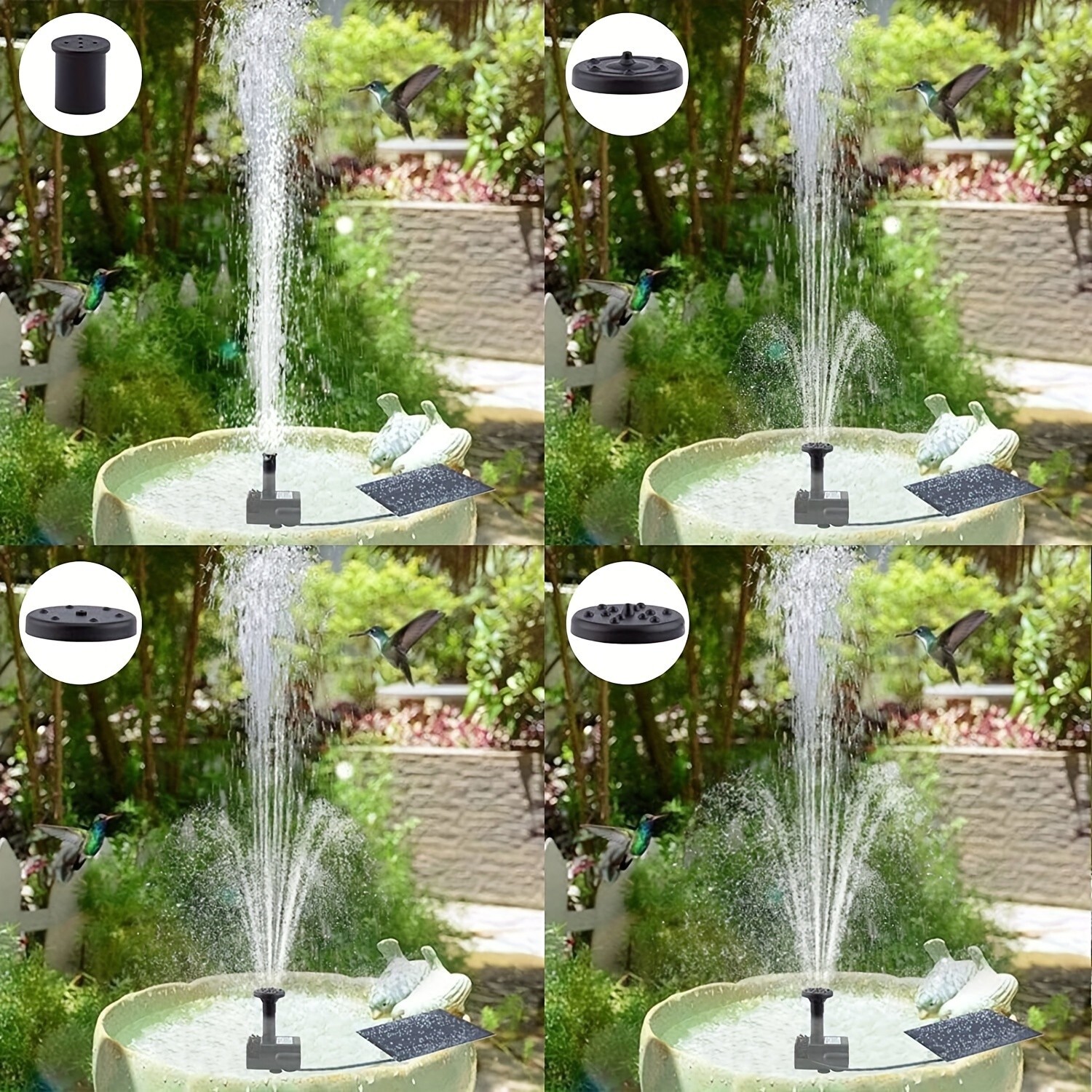 Solar Power Fountain Submersible Floating Water Pump Bird Bath Pond Garden Decor
