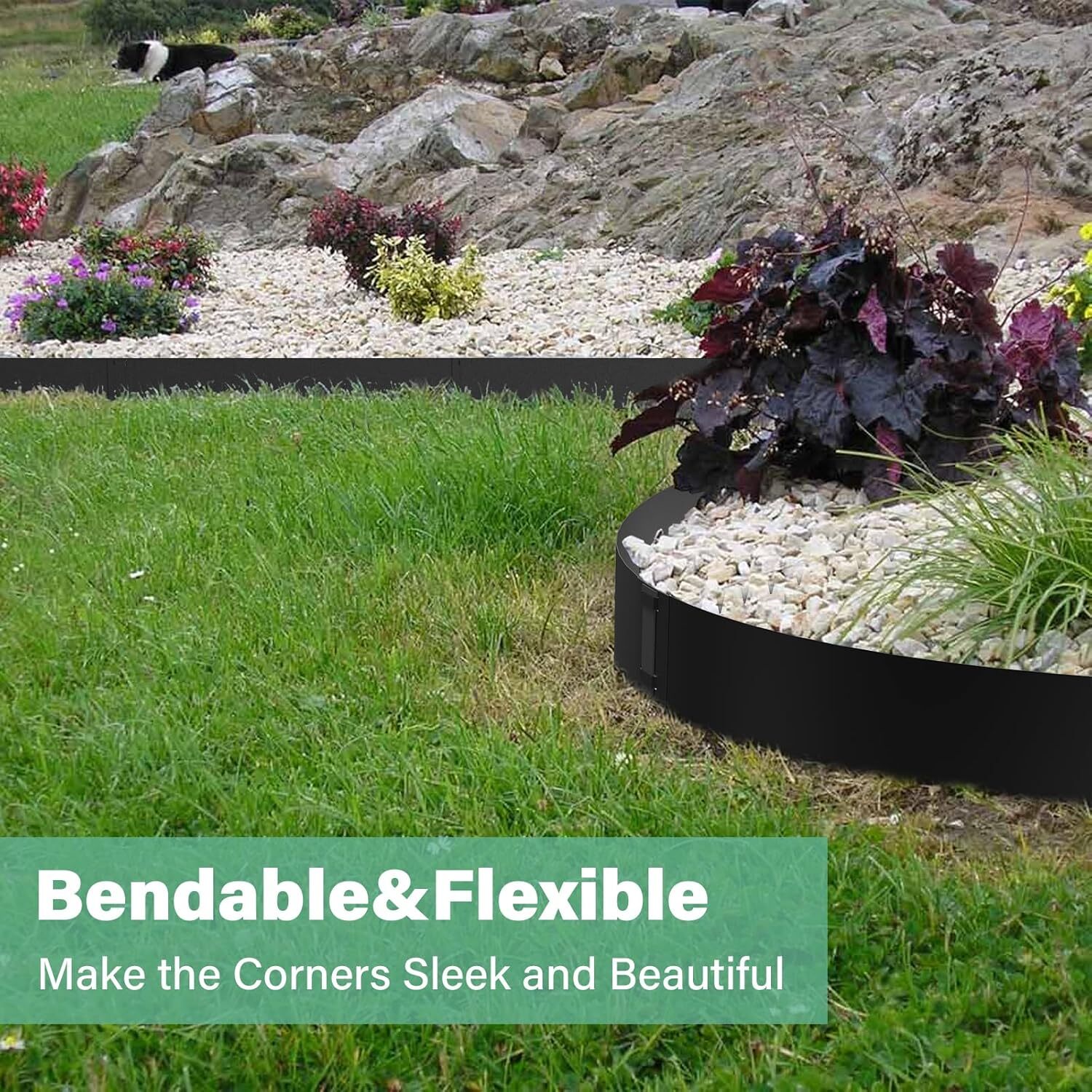 6"H x 40"L x 6 Packs Steel Landscape Edging Metal Garden Edging Lawn Border 20FT