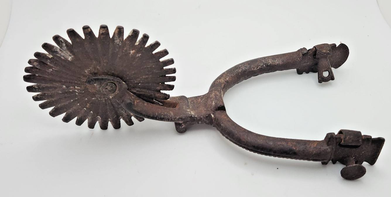 Antique Chilean Huaso Spur 7'' Rowel 3''