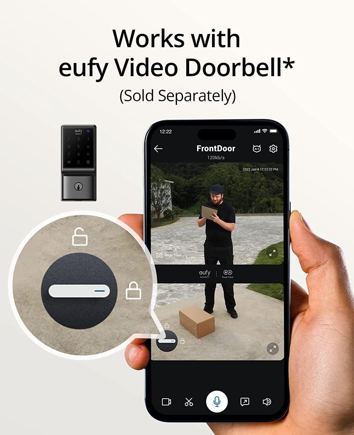 eufy Security Smart Lock 5-in-1 Keyless Entry Door Lock Built-in WiFi Deadbolt