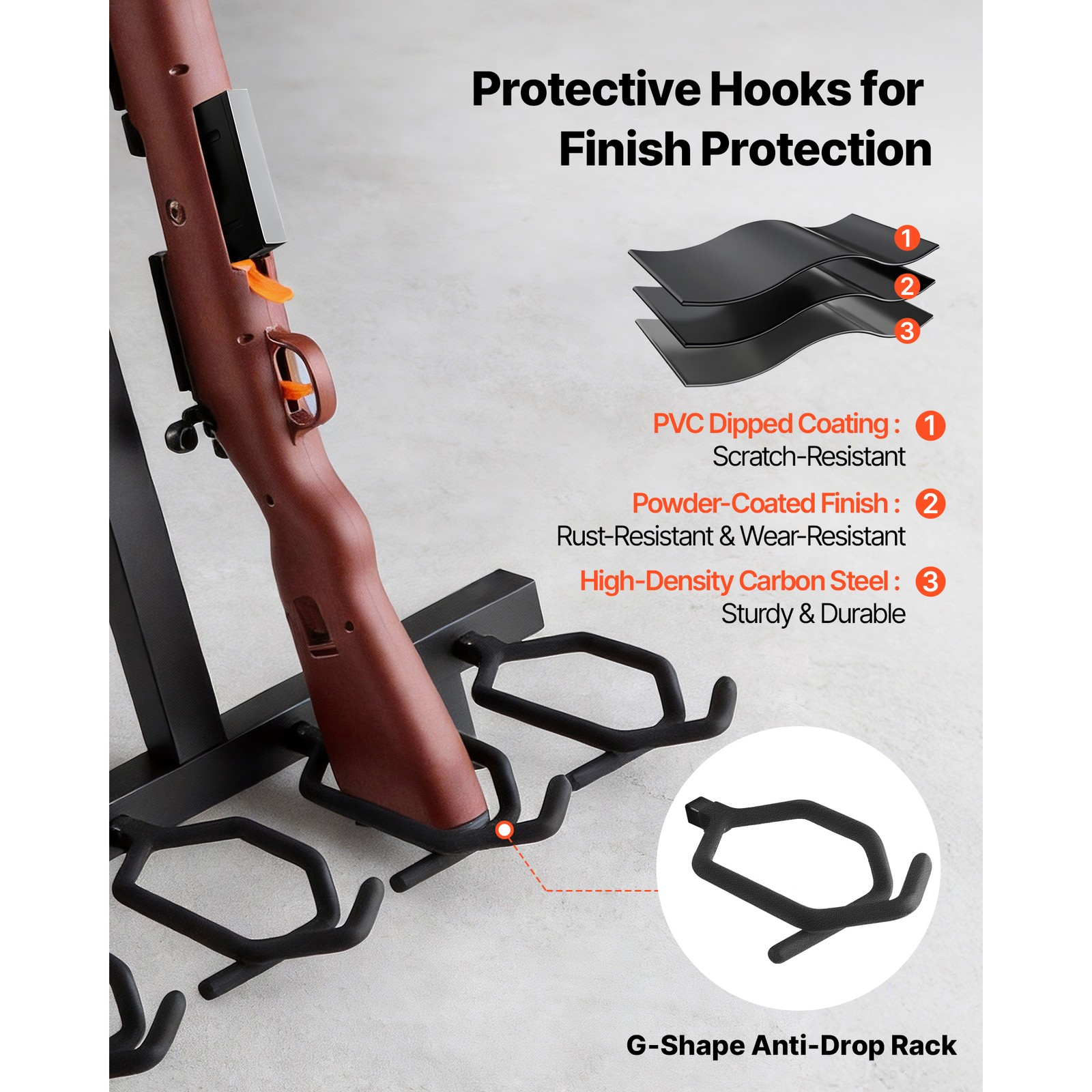 Uimoso Portable Folding Gun Rack Stand for 7 Handguns and 4 Rifles