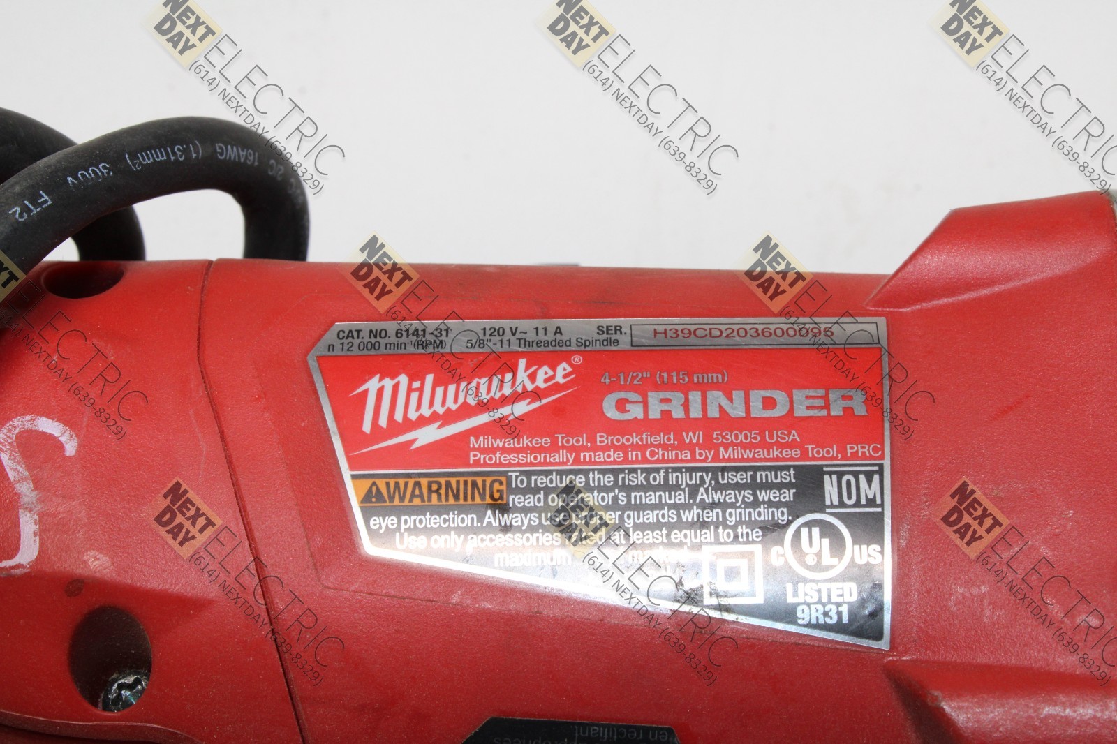 Milwaukee, 6141-31, 4.5" 4 1/2" Grinder 120v 11a (we think they are new)