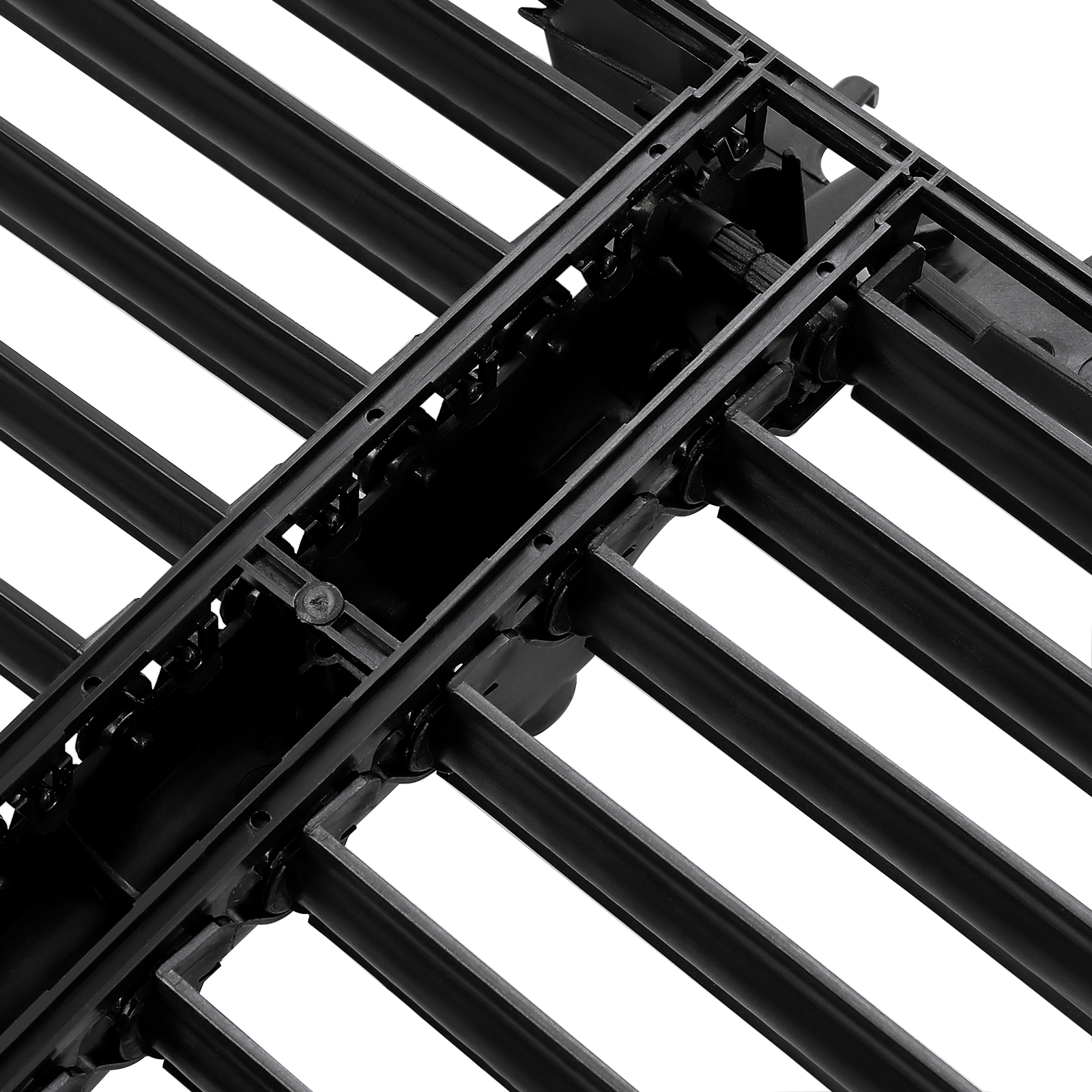 For Ford F-150 2015-2017 Front Upper Radiator Grille Air Shutter Assembly Black