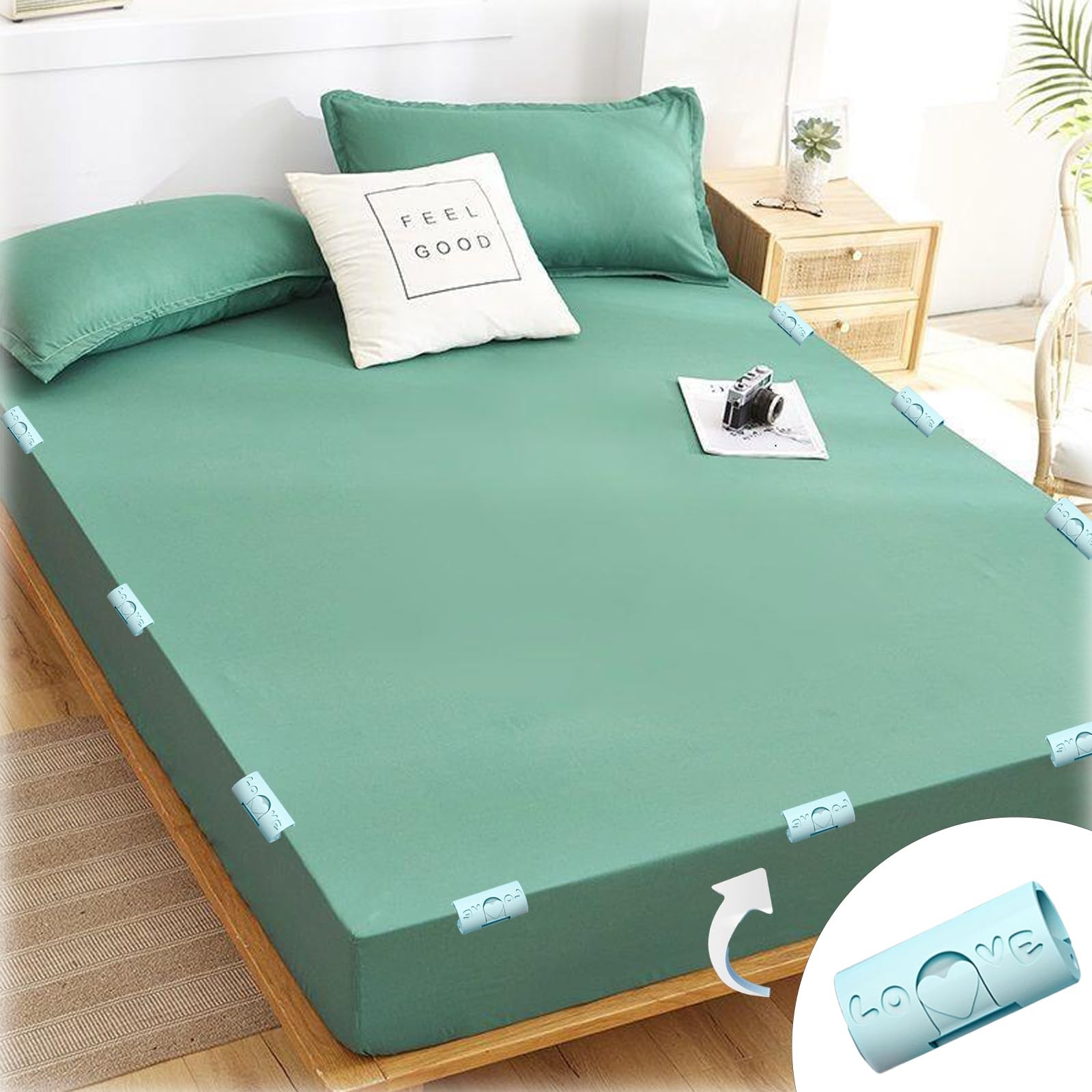 30 PCS Bed Sheet Grippers Bed Sheet Fasteners Clips Sheet Holders Keeps The