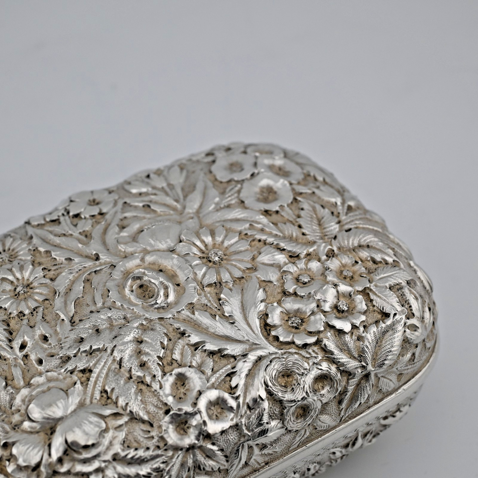 Rare Sterling Silver Jacobi & Jenkins Repousse Soap Box Baltimore ~No Mono