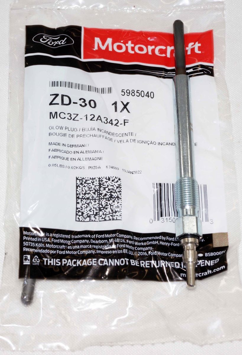Set of 8 Genuine Motorcraft ZD30 Super Duty Diesel Glow Plugs replaces ZD11