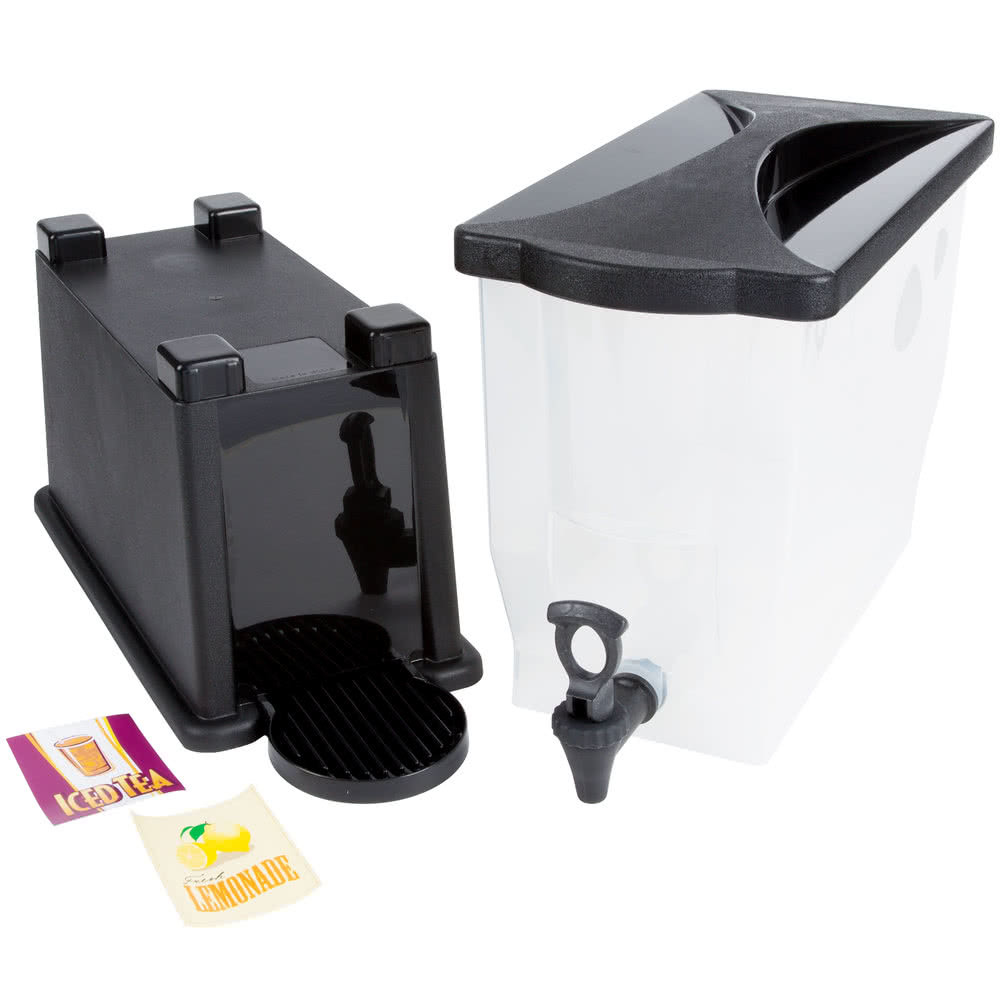 3 PACK Black 3 Gallon Plastic Iced Tea Punch Juice Beverage Drink Dispenser
