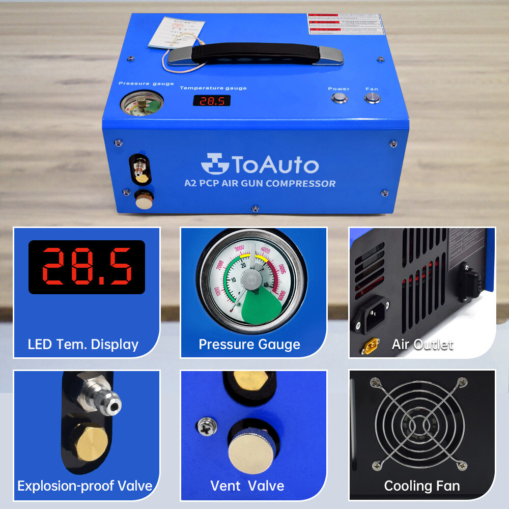 PCP Air Compressor AutoStop 30Mpa Airgun Rifle High Pressure Pump 12V/220V/110V