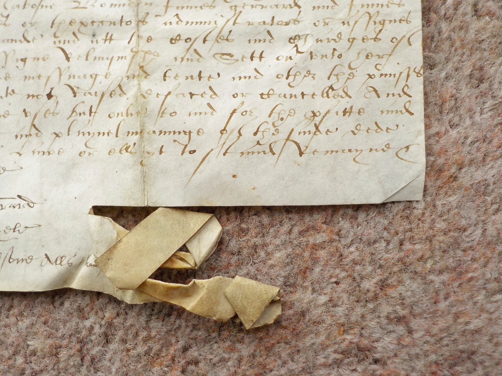 1589 Lancashire Hindley 16th century Vellum Deed Document Latin English