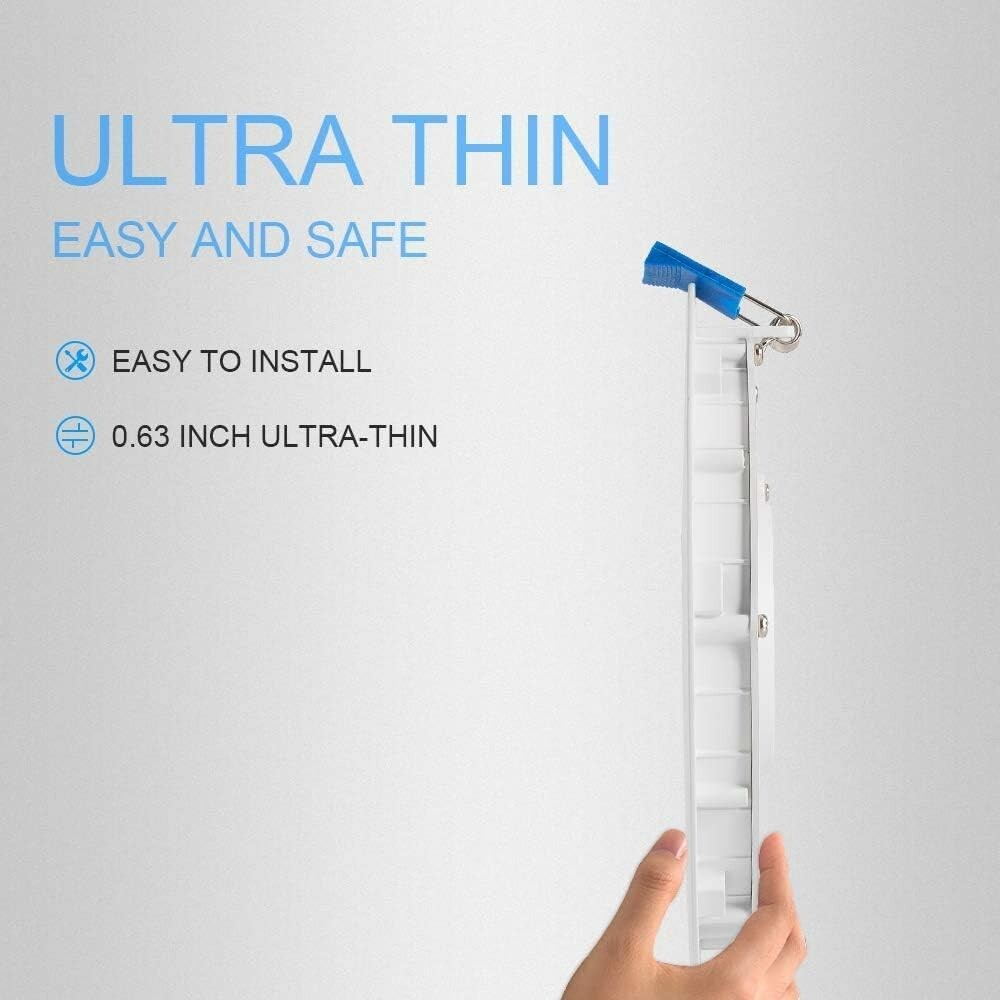 6 packs 6 inch Ultra-Thin Recessed Dimmable with Junction box 5000K