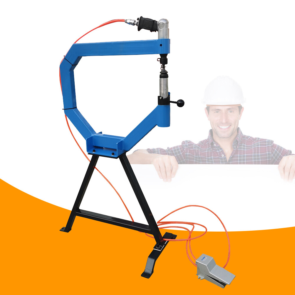 4Inch Pneumatic Planishing Hammer Airpress Tool w/ Cast-Iron Stand, Anvil 1/2/3"